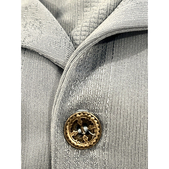 BC ETHIC Lounge Short Sleeve Shirt Mens SZ L NEW Shimmery Blue Button Up - Picture 9 of 11